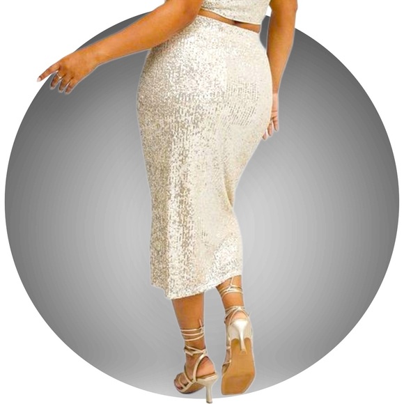 BOGO NWOT Torrid Sequin Maxi Skirt - Picture 2 of 5